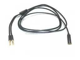 Кабель PowerPlant (DV00DV4057) 2х3.5mm(M)-3.5mm(F), 1.5м, Black