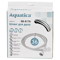 Шланг для душа 1/2" SS хромований з підшипником 175см AQUATICA XB-8176 (9792022) - мініатюра 2