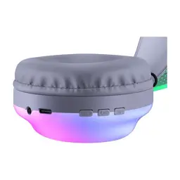 Навушники бездротові Defender FreeMotion B651, White/Grey, Bluetooth, Mini jack 3.5 мм, USB-C, мікрофон, 32 Ом, 105 дБ, RGB-підсвічування, радіус дії до 10 м, час роботи до 14 год (63651) - мініатюра 6
