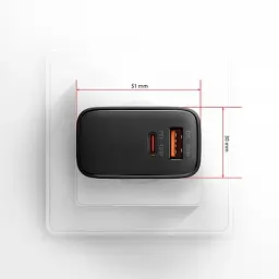 Зарядний пристрій AXAGON 1xUSB QC4.0 + 1xUSB-C PD45W PPS black (ACU-PQ45) - мініатюра 9