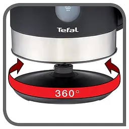 Электрочайник Tefal Snow 1.7 л Strix пластик серебристо-черный kuh0015324 - миниатюра 4