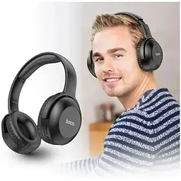 Навушники бездротові Hoco W37 Sound Active Noise Reduction чорні 6931474790415 - мініатюра 4