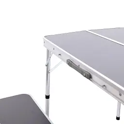 Стіл складаний і дві лавки Lugi JY-9060W для кемпінгу 90х60х39.5/70 см сірий - мініатюра 8