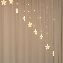 Гірлянда штора Sun Lamp Зірочки 136 led 3 м - мініатюра 5