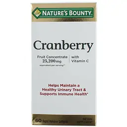 Журавлина з вітаміном C Nature's Bounty 60 гелевих капсул