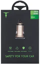 Автомобільний зарядний пристрій T-PHOX Zega 3.1A Dual USB gold - мініатюра 5