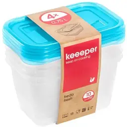 Комплект ємностей для СВЧ Keeeper Fredo Fresh 0.75 л блакитний 4 шт. (673) - мініатюра 2