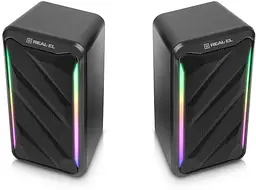 Колонки 2.0 S-130 Black, 2 x 5 Вт REAL-EL teh0021037 - мініатюра 5
