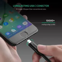 Дата кабель USB-C to USB-C 1.0m USB 3.1Gen2 100W US353 Black Ugreen (10387) - мініатюра 9
