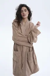 Халат-кімоно Lotus Home - Vera бежевий L/XL - мініатюра 4