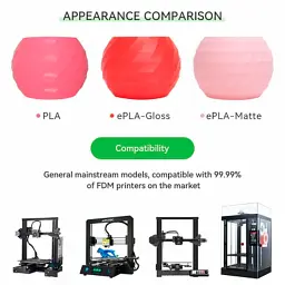 Пластик для 3D-принтера eSUN ePLA-Matte, 1,75мм, 1кг, strawberry red (ePLA-Matte-P175SR1) - мініатюра 11