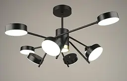 Люстра світлодіодна акрилова Sirius B N4182/8 112W BK