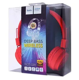Навушники бездротові HOCO W25 Bluetooth 5.0 Red з мікрофоном - мініатюра 3
