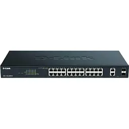 Комутатор DGS-1100-26MPV2 24xGE PoE, 2xSFP/GE, 370Вт, EasySmart D-Link teh0018139 - мініатюра 2