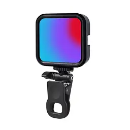 Акумуляторне відеосвітло накамерне RGB світлодіодна кольорова міні лампа з прищіпкою для фото та відео освітлення для зйомки на телефон фотоапарат UKC WL-R1 - мініатюра 14
