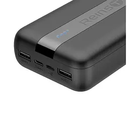 Зовнішній акумулятор Power Bank Reinston EPB027 20000mah Black - мініатюра 4
