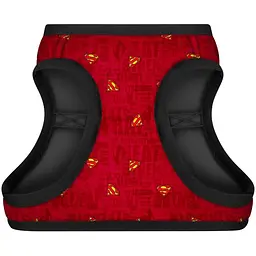 Шлея для собак м'яка Waudog Clothes, з QR паспортом, Супермен червоний, XS3,32-35х22-24 см - мініатюра 2