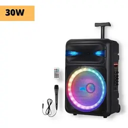 Портативна колонка XPRO GZ-Q12 валіза 30Вт USB SD FM радіо Bluetooth 1 мікрофон ДК (MER-15682) - мініатюра 2