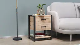 Тумба універсальна Ferrum-decor Вів'єн 2/1 50x41x40 чорний ДСП Дуб Сан-Марино 16мм (FRD-104172) - мініатюра 5