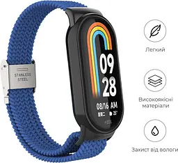 Ремінець ArmorStandart Braided Solo Loop для Xiaomi Smart Band 8 / 9 / 10 Blue (ARM86880) [94765] - мініатюра 3