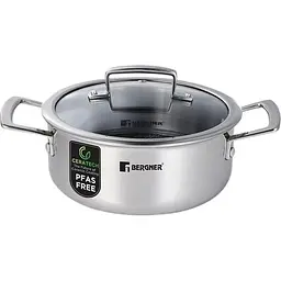 Каструля з кришкою Bergner Steelblue 20 см (BG-33221-BL)
