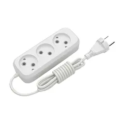 Мережевий подовжувач Electrum C-ES-1787 5.0m, 3 роз, white (C-ES-1787)