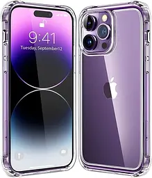 Силіконовий протиударний чохол Case панель Case на Iphone 14 Pro із захистом камери прозорий (5141412) - мініатюра 4