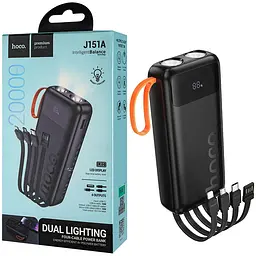 Універсальна мобільна батарея HOCO J151A Spirit с Фонариком 20000mAh чорний (6942007653374)