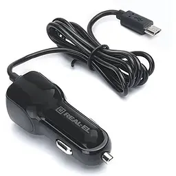 Автомобільний зарядний пристрій Real-El CA-15 (2USB, 2.1A) Black + кабель microUSB - мініатюра 6