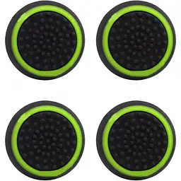 Накладки на стіки Thumb Grips 4-pack для PS4/PS5/Xbox Black Green [122997] - мініатюра 1