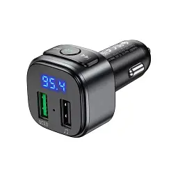 FM модулятор HOCO (E67, Black, Box) - мініатюра 6