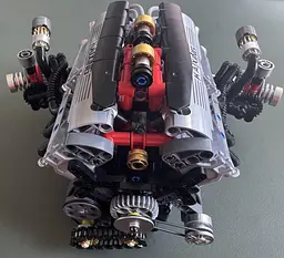 Конструктор двигун BMW F1 V8 акумуляторний мотор з додатком STEM конструктор двигуна внутрішнього згорання для дітей та дорослих, 664 деталі - мініатюра 8