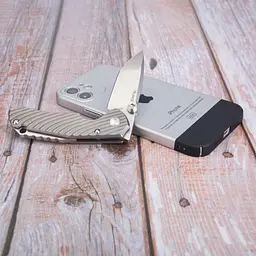 Ніж cкладний Ruike M671-TZ титанове руківя, Титан - мініатюра 9