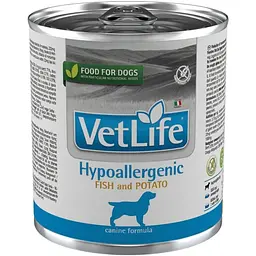 Дієтичний вологий корм для собак Farmina Vet Life Hypoallergenic Fish & Potato при харчовій алергії з рибою та картоплею 300 г