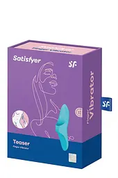 Вібратор Satisfyer Teaser Light Blue на палець, 12х3.5 см блакитний - мініатюра 6