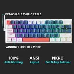 Ігрова механічна дротова клавіатура Machenike K500-B61 / Red Switch / Hot Swapping - мініатюра 7