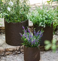 Горщик для квітів Keter 7 л Cylinder Planter Small коричневий - мініатюра 7