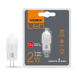 Лампочка Videx G4C 12V 2W G4 4100K (VL-G4C-02124) - мініатюра 1