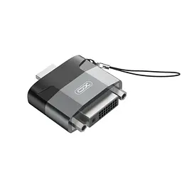 Адаптер XO HDMI-DVI (M/F) Чорний/Сірий (GB013-HDMIDVI.tranish) - мініатюра 2