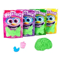 Кінетичний пісок Strateg Magic sand у пакеті 39401-2 зелений, 0,200 кг