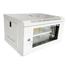 Шафа настінна GEAR 6U 19" 600x600x300 мм, + полиця 19", сіра (GWMSN-6U-600-600G) - мініатюра 2