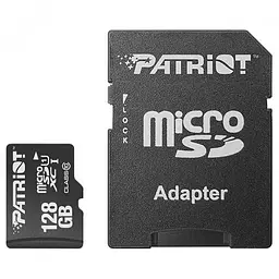 Карта пам'яті Patriot 128GB microSDXC LX UHS-I Class 10 + SD-adapter (PSF128GMCSDXC10)