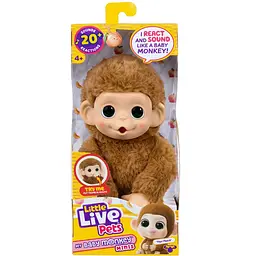 Інтерактивна іграшка Moose Little Live Pets Мавпеня Пепі Піч бежева (26766) - мініатюра 3