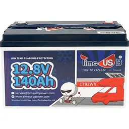 Акумулятор Timeusb LiFePO4 12V (12.8V/140Ah/1792Wh) (T12V140-150GROUP31BT4A100) - мініатюра 2