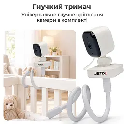 Портативна відеоняня JETIX BabyCam 5 PLUS з великим HD-екраном та тримачем - мініатюра 4