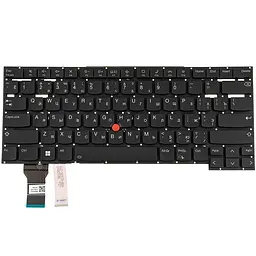 Клавіатура для ноутбука LENOVO (ThinkPad: T14s Gen 2) rus, black, без фрейму, підсвічування клавіш (ОРИГІНАЛ) - мініатюра 2