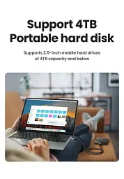 Кабель Ugreen 1м USB 3.0 - Micro USB Type-B 5 Гбіт/с 5V/3A USB 3.0 A на Micro-B для жорских дисків чорний (80793) - мініатюра 6