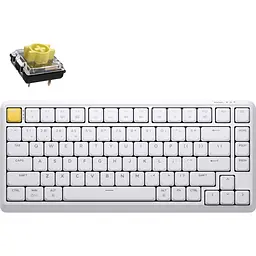 Клавіатура Keychron J1 82 Key K Pro Banana Switch RGB White (J1-Q4-UA) [159741]
