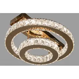Led стельова люстра Linisoln 7708-2D GD метал, скло золотий 2 лампи