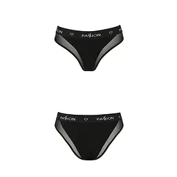 Трусики з прозорою вставкою Passion PS002 PANTIES XL, black - мініатюра 5